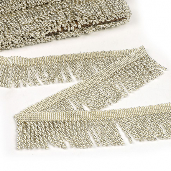 Бахрома для штор арт.0390-0910 цв.6343 шир.62мм цв.молочный уп.10м