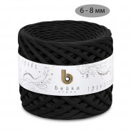 Пряжа трикотажная 100м, 300г, ширина 6-8мм цв.3156 черный