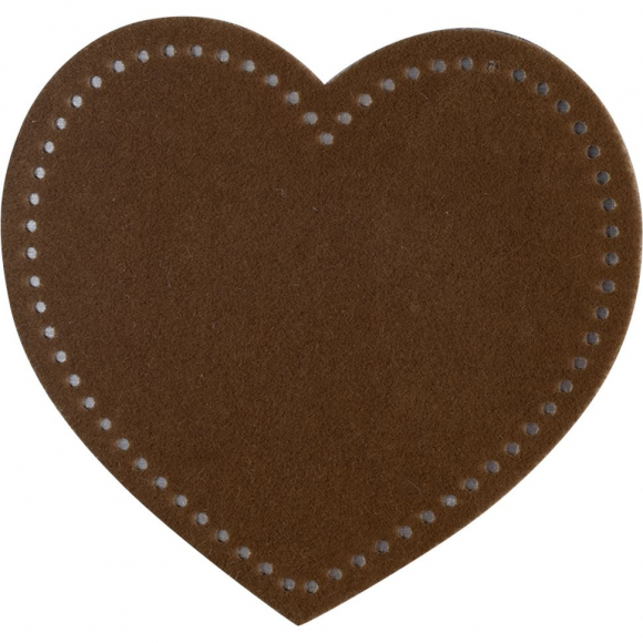 Термоаппликация "Сердце из замши"