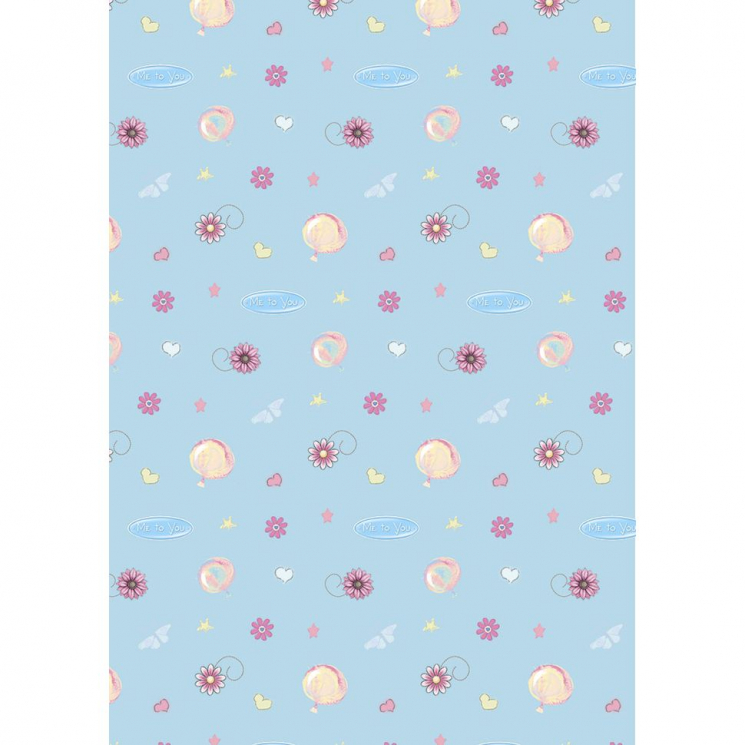 Ткани для пэчворка в рулонах ЛУЧШИЕ МОМЕНТЫ 112 см 100% хлопок (в метрах) MTY-08 голубой