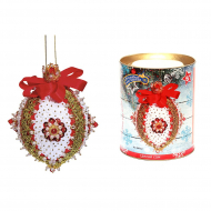 Набор для творчества Новогодний шар из пайеток арт.ВМ.ШП12 Огненный закат