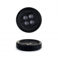 Пуговицы пластик CN 2732 цв.02 черный 18L-11мм, 4 прокола, 72 шт