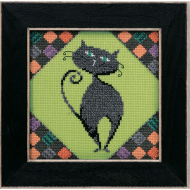 Набор для вышивания бисером MILL HILL Дымка - аллея кошек 14,6х14,6 см
