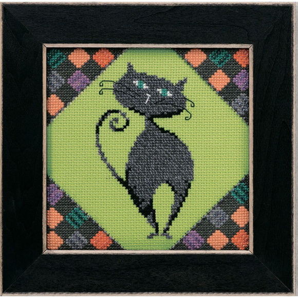 Набор для вышивания бисером MILL HILL Дымка - аллея кошек 14,6х14,6 см