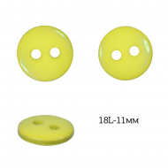 Пуговицы пластик арт.TBY.376.11.230 цв.230 салатовый, 18L-11мм, 2 прокола, 200шт