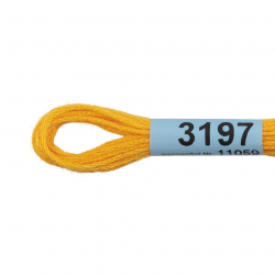 Нитки для вышивания Gamma мулине (3173-6115) 100% хлопок 24 x 8 м цв.3197 т.желтый