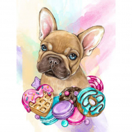 178830_Картина стразами "Сладкоежка"