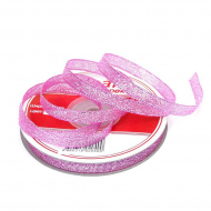 Лента IDEAL с люрексом арт.ТВ-ЛЮР шир. 6мм цв.037 св.розовый уп.22,85 м