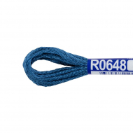 Нитки для вышивания Gamma мулине 100% вискоза 12 x 8 м цв.R0648 синий