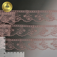 Кружево на сетке KRUZHEVO арт.TR.4888 шир.30мм цв.226 розовая пудра уп.14м