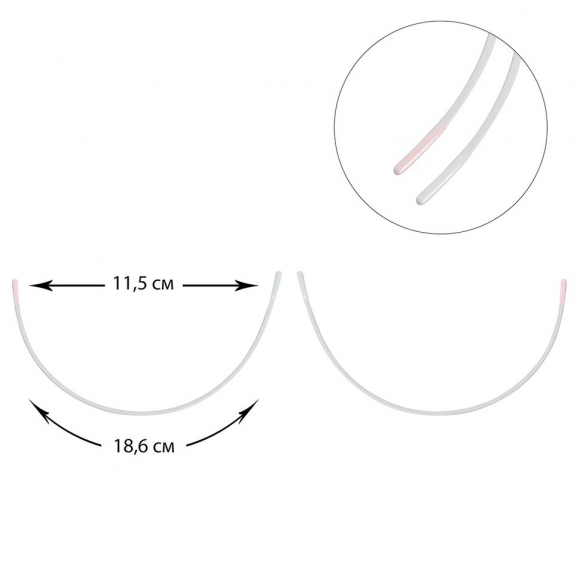 Косточки корсетные полукруг металл TBY-75410 11,5х18,6см уп.100шт Косточки корсетные полукруг металл TBY-75410 11,5х18,6см уп.100шт