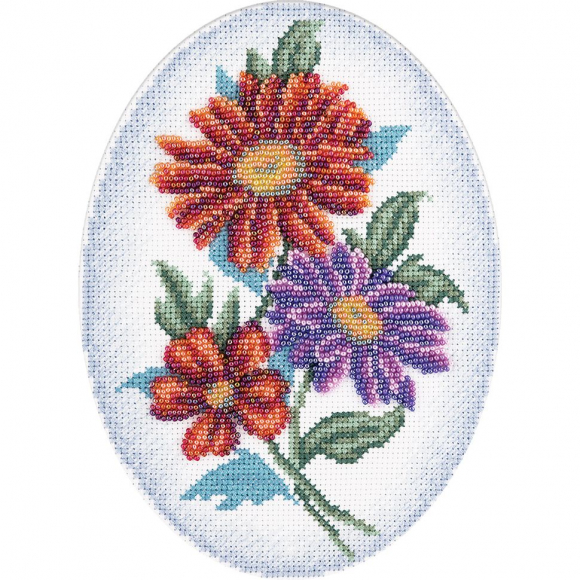 Набор для вышивания PANNA арт. C-1712 Астры 15х20 см