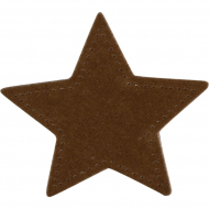 Термоаппликация "Сердце из замши маленькое коричневое"