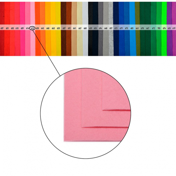 Фетр листовой мягкий Magic 4 Hobby 1мм 20х30см арт.FLT-S1 уп.10 листов цв.613 св.розовый