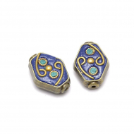 Бусины Этника TESORO арт. TS.F019 цв.3 синий 20х15 мм in ?2 мм