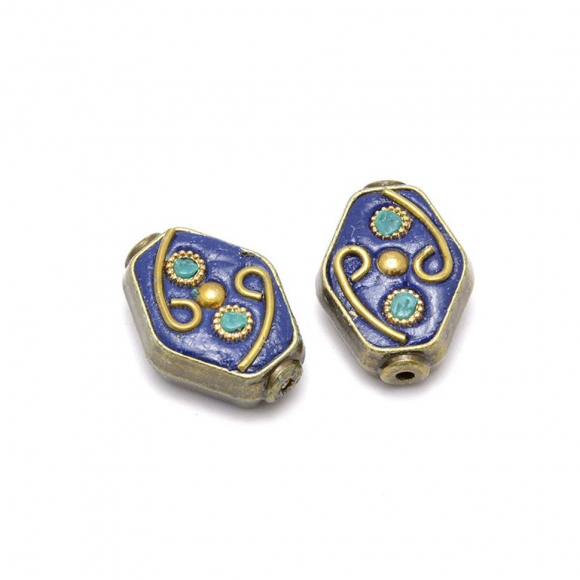 Бусины Этника TESORO арт. TS.F019 цв.3 синий 20х15 мм in ?2 мм Бусины Этника TESORO арт. TS.F019 цв.3 синий 20х15 мм in ?2 мм