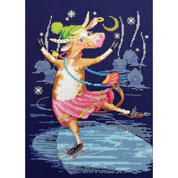 Набор для вышивания МАРЬЯ ИСКУСНИЦА арт.01.033.33 Новогодний пируэт 20х28 см