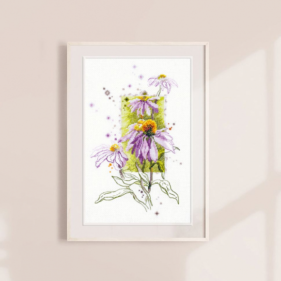 Набор для вышивания ЧУДЕСНАЯ ИГЛА арт.100-101 Эхинацея 14х23 см