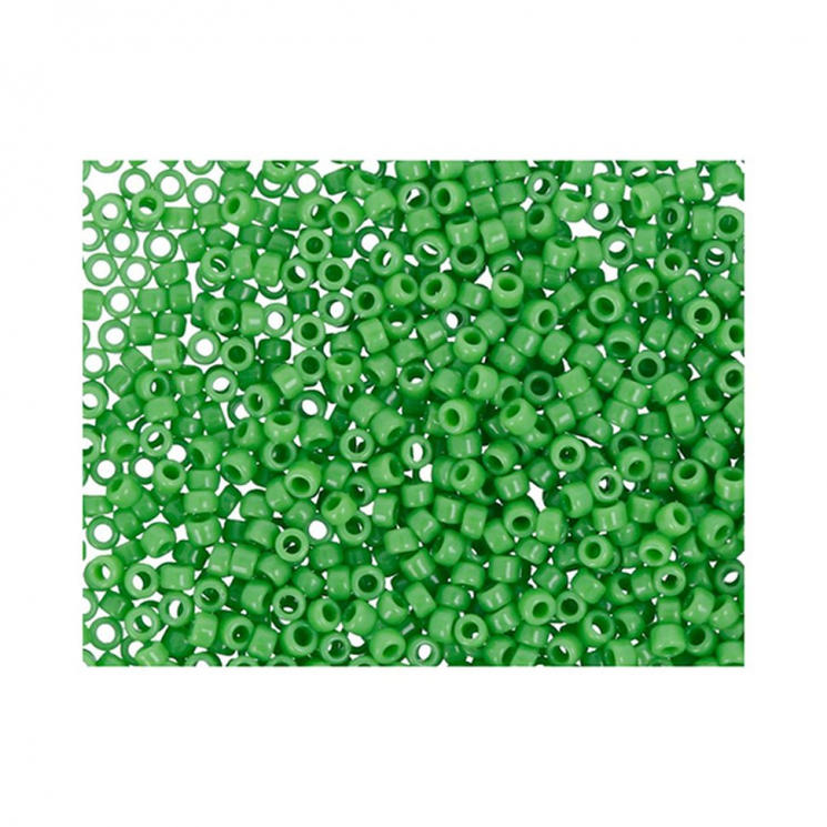 Бисер Япония "TOHO" 15/0  круглый 1  1.5 мм 5 х 5 г №0047 т.салатовый