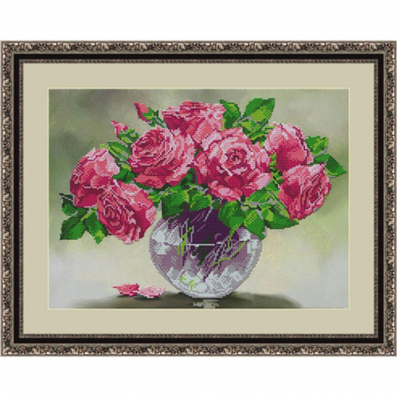 Набор для вышивания бисером GALLA COLLECTION арт.Л 337 Розовый шарм 40х29 см