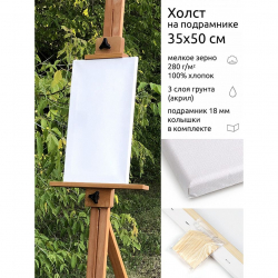 Холст на подрамнике Magic 4 Hobby 35х50 см, хлопок 100%, мелкое зерно, E5309