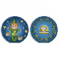 Набор для вышивания ЖАР-ПТИЦА арт.Р-703 Знаки Зодиака. Весы. 12х12 см Набор для вышивания ЖАР-ПТИЦА арт.Р-703 Знаки Зодиака. Весы. 12х12 см