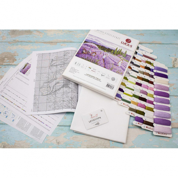 Набор для вышивания LUCA-S арт. BU5008 GOLD - Лавандовое поле 51х32 см