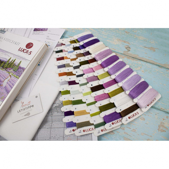 Набор для вышивания LUCA-S арт. BU5008 GOLD - Лавандовое поле 51х32 см