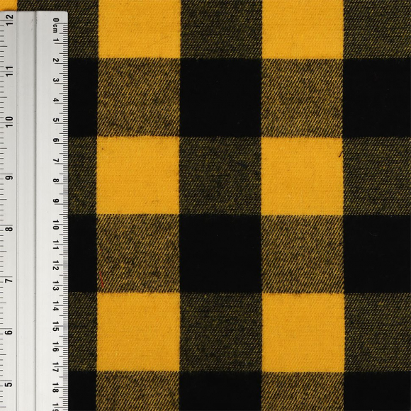 Ткань рубашечная фланель 150 г/м? 80% полиэстер, 20% хлопок шир.150 см арт.TBY.Fl.T1879.6 цв.06 желтый рул.25м