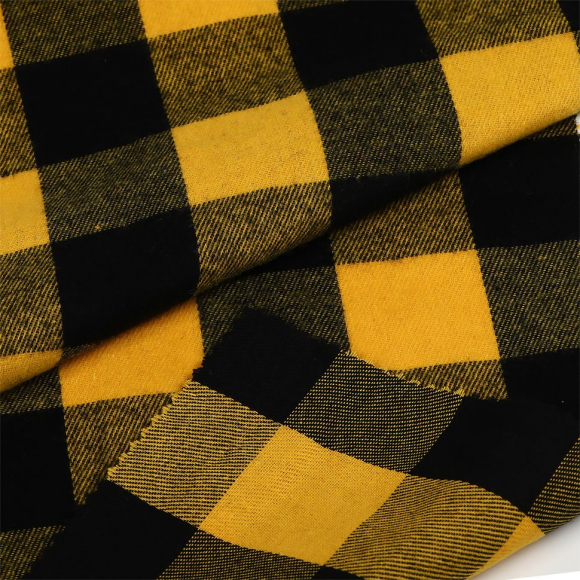 Ткань рубашечная фланель 150 г/м? 80% полиэстер, 20% хлопок шир.150 см арт.TBY.Fl.T1879.6 цв.06 желтый рул.25м