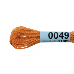 Нитки для вышивания Gamma мулине (0001-0206) 100% хлопок 24 x 8 м цв.0049 рыжий