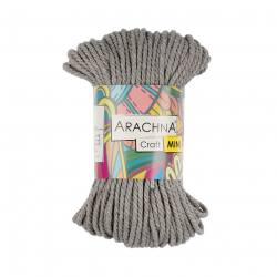 Пряжа ARACHNA Craft Mini (75% хлопок, 25% фибра) 3х94,1г/30,48м цв.06 серый