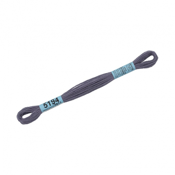 Нитки для вышивания Gamma мулине (3173-6115) 100% хлопок 24 x 8 м цв.5194 серо-сиреневый