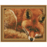 Картина 3D мозаика с нанесенной рамкой Molly арт.KM0788 Лисица (28 цветов) 40х50 см