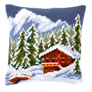 82935_Набор для вышивания подушки "Зимний пейзаж"