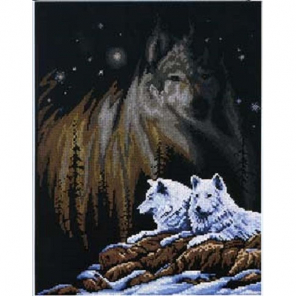 Набор для вышивания JANLYNN арт.013-0244 Северное сияние 27,9х35,6 см