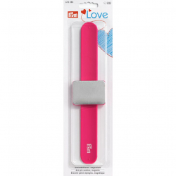 610283 PRYM Prym Love - Иголница на руку, магнитная (браслет 240х29мм, магнит 40х55мм), силикон/сталь, ярко-розовый