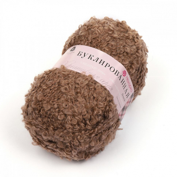 Пряжа для вязания ПЕХ Буклированная (30% мохер, 20% тонкая шерсть, 50% акрил) 5х200г/220м цв.165 т.бежевый Пряжа для вязания ПЕХ Буклированная (30% мохер, 20% тонкая шерсть, 50% акрил) 5х200г/220м цв.165 т.бежевый