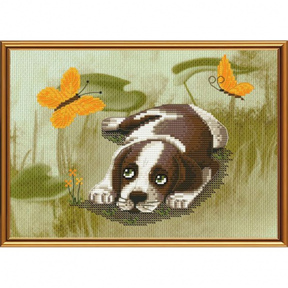 Набор для вышивания мулине НОВА СЛОБОДА арт.СВ5552 Щенок 23х16 см Набор для вышивания мулине НОВА СЛОБОДА арт.СВ5552 Щенок 23х16 см