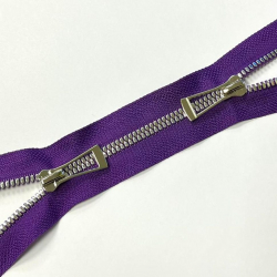 Молния трактор №5 Premium два замка 110см никель D865 фиолетовый