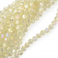 Бусины граненые Рондель (стекло) на нитях арт.TBY-R-2 10мм  цв.92 прозрачный мульти уп.1х72 бусины