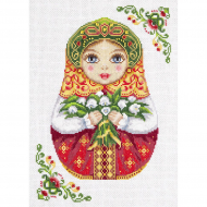 Набор для вышивания PANNA арт. NM-1839 Русская матрешка. Весна 22х29 см