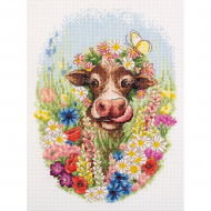 Набор для вышивания PANNA арт. J-7217 Корова Зорька 19,5х25,5 см