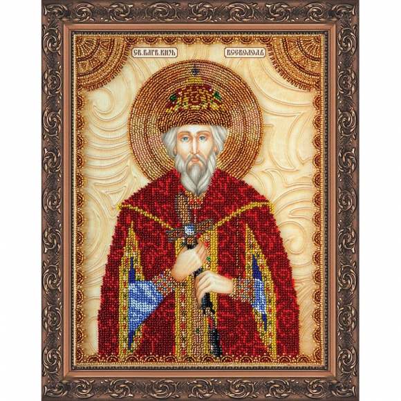 Набор для вышивания бисером АБРИС АРТ арт. AA-110 Св.Всеволод 23х30 см