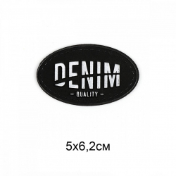 Аппликации пришивные арт.TBY.2406 Denim 5х6,2см,черный уп.10 шт
