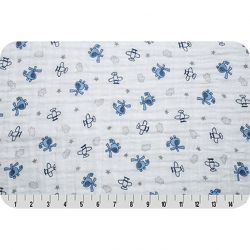 Ткань для пэчворка PEPPY Embrace (марлевка) 120 г/м? 100% хлопок цв.sky captain sky уп.100х125 см