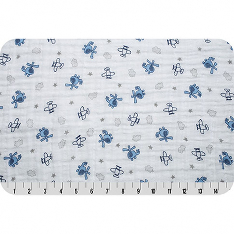 Ткань для пэчворка PEPPY Embrace (марлевка) 120 г/м? 100% хлопок цв.sky captain sky уп.100х125 см