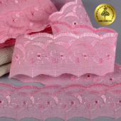 Кружево шитье арт.ТСВ-20S1 (2194) шир.5см цв.133 розовый 100% п/э, уп.13,71м