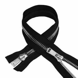 Молния MaxZipper трактор №8 2 замка TT, 80см, цв.черн/серебро уп.10шт