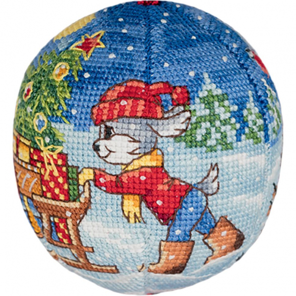 Набор для вышивания PANNA арт. IG-7371 Новогодняя игрушка. Праздник к нам приходит 6х6 см